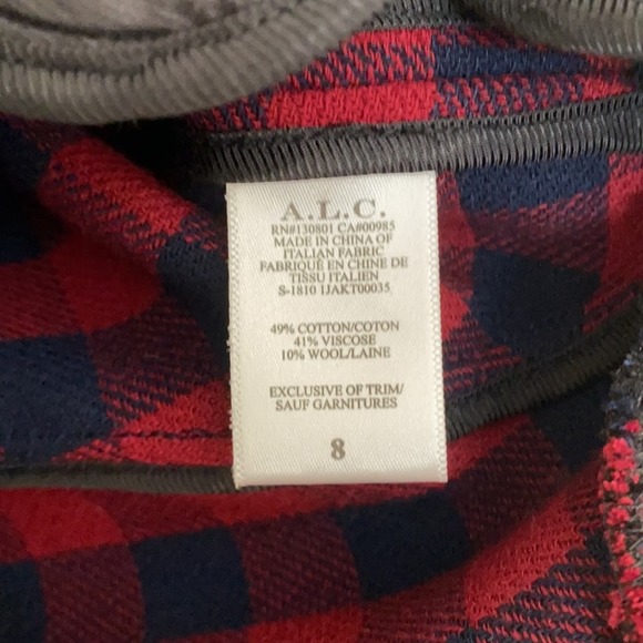 ALC Andrew Plaid Wool Blend Bomber - Picture 5 of 6